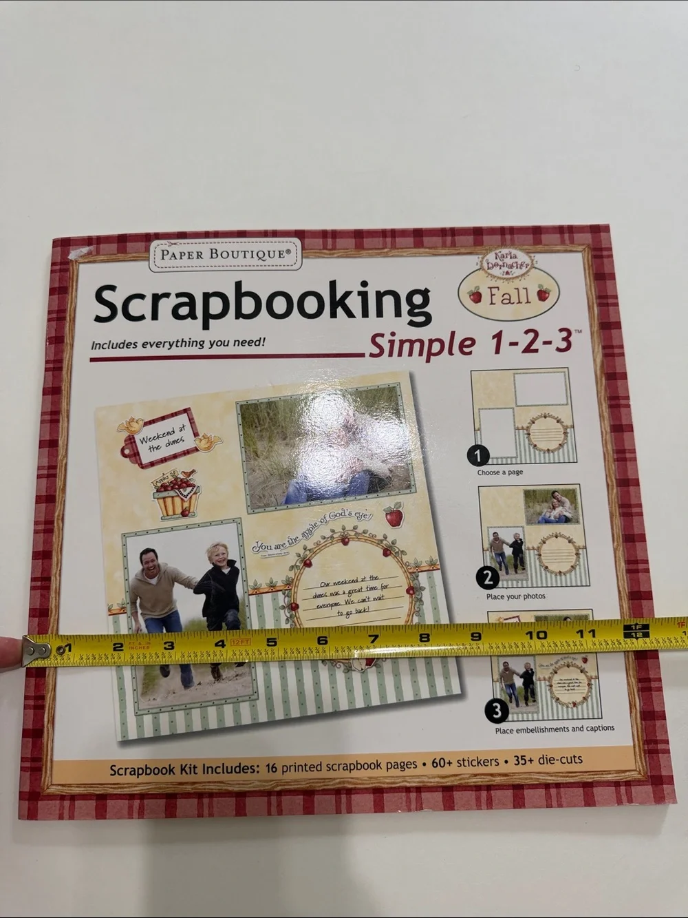 Papell Boutique Fall Scrapbooking Kit - Red Plaid & Cream Accents
